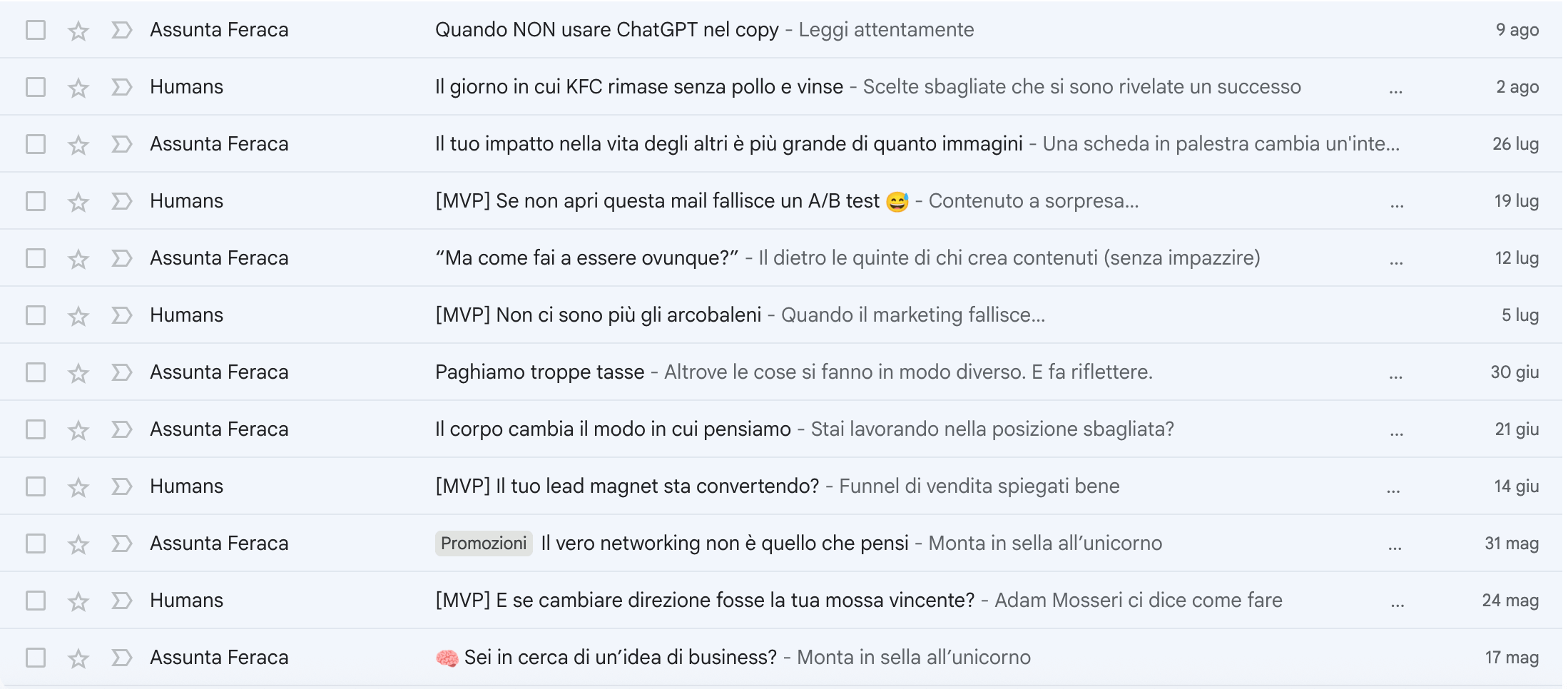 oggetti newsletter